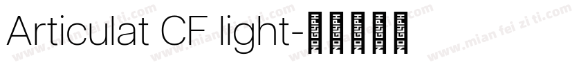 Articulat CF light字体转换